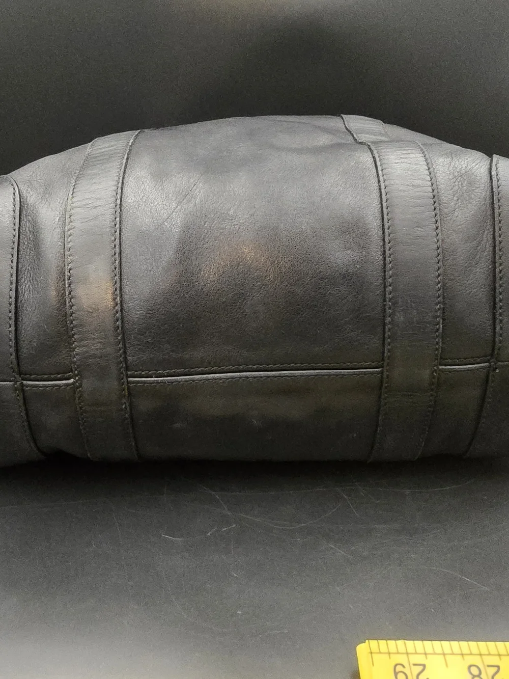 Coach Black Leather Tote with Buckle Straps